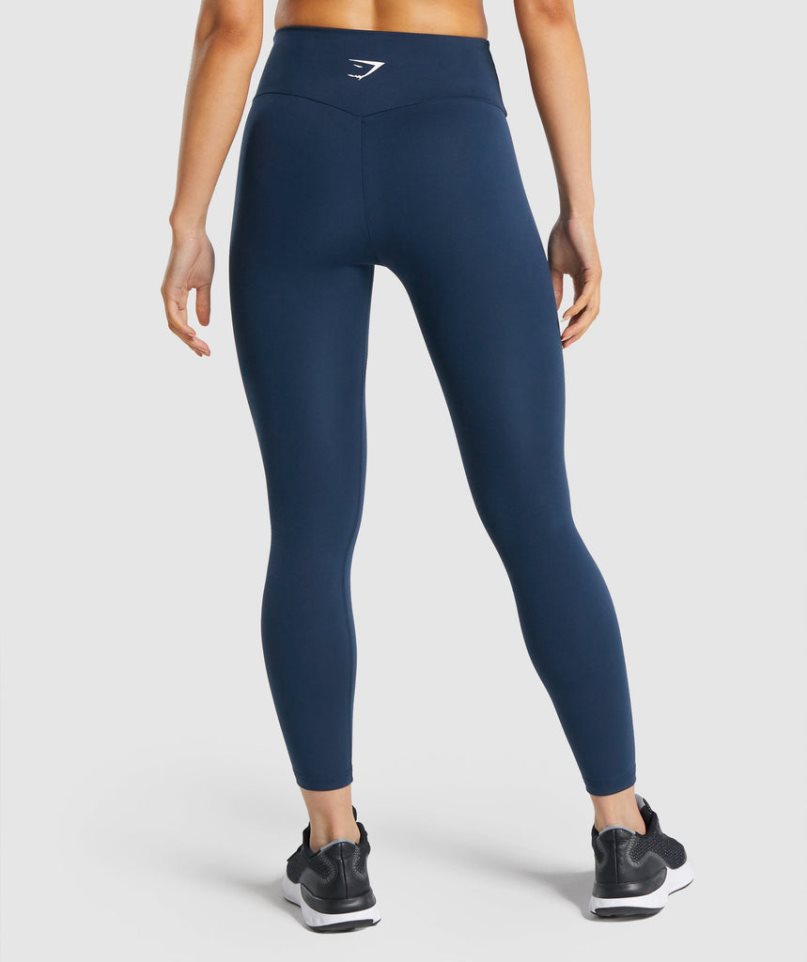 Women's Gymshark Training Leggings Navy | NZ 4TLFOH